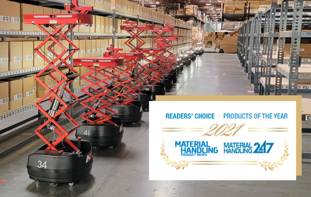 inVia Picking Robots In Warehouse With 2021 Reader's Choice Products Of The Year