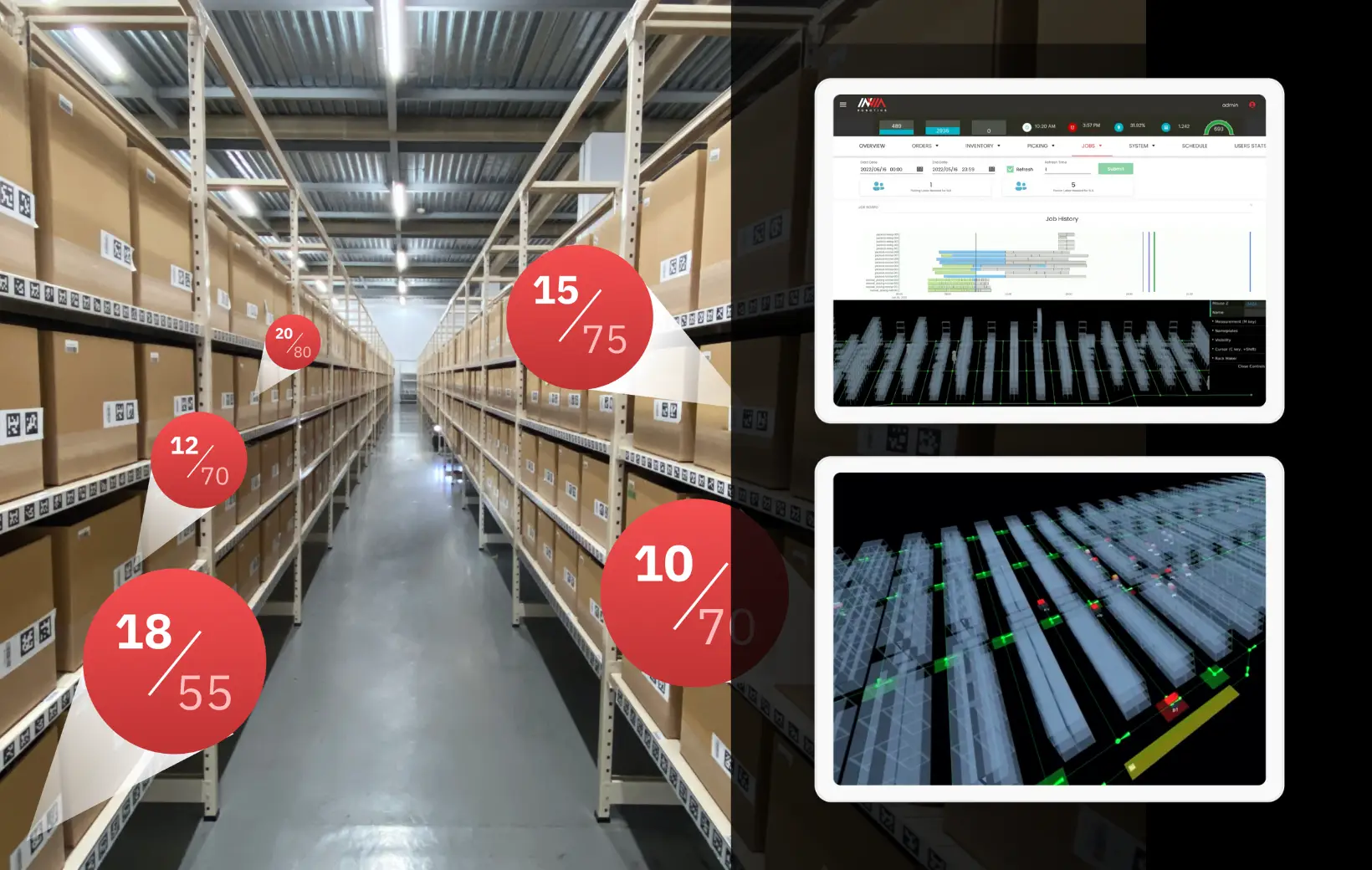 Warehouse Inventory Replenishment WIth WES Software & AMRs
